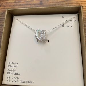 New with tags Cubic Zirconia 16” necklace